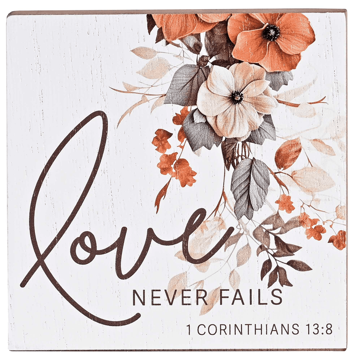 Elegant Keepsake Box - Love Never Fails - 4X4 Inches-3