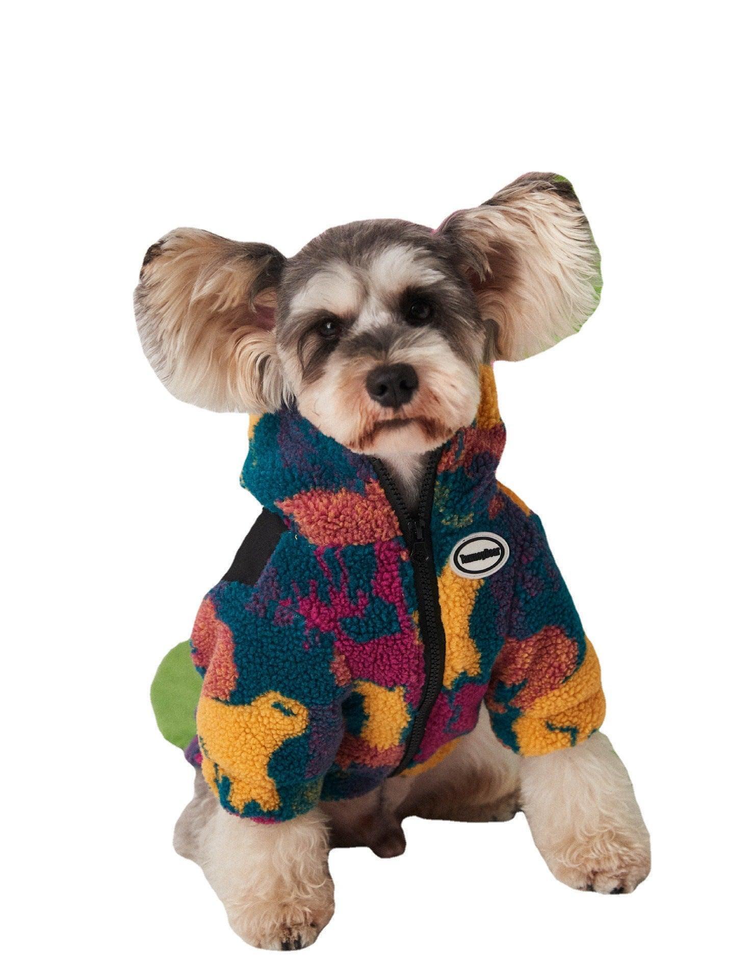 Autumn And Winter Camouflage Thick Dog Clothes For Small And Medium-Sized Pets-4